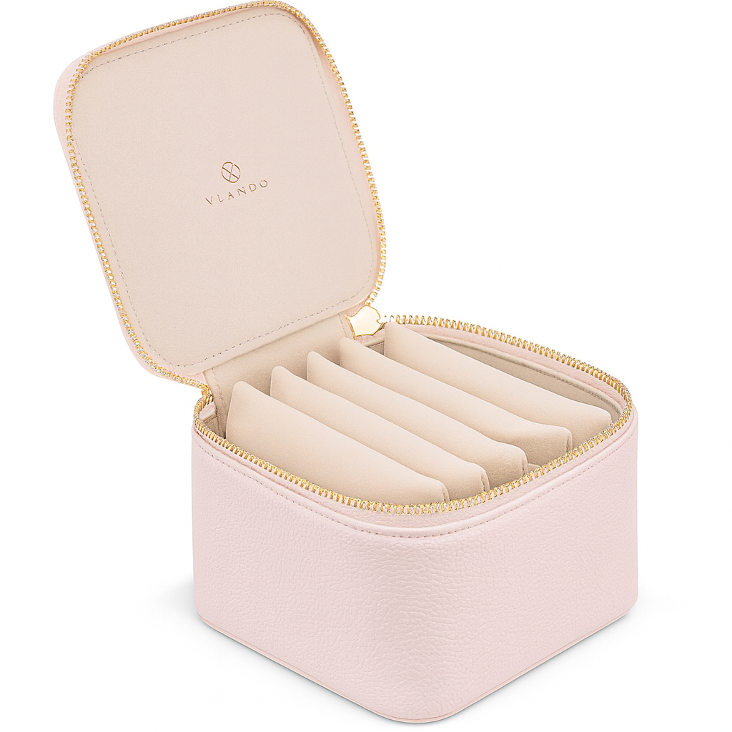 Travel Jewellery Organizer with 6 Zipper Pouches