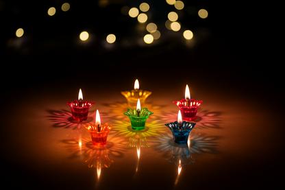 3D REFLECTIVE DIYA SET- FESTIVAL DIWALI DECOR