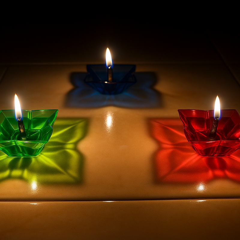 3D REFLECTIVE DIYA SET- FESTIVAL DIWALI DECOR
