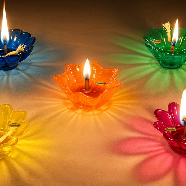 3D REFLECTIVE DIYA SET- FESTIVAL DIWALI DECOR