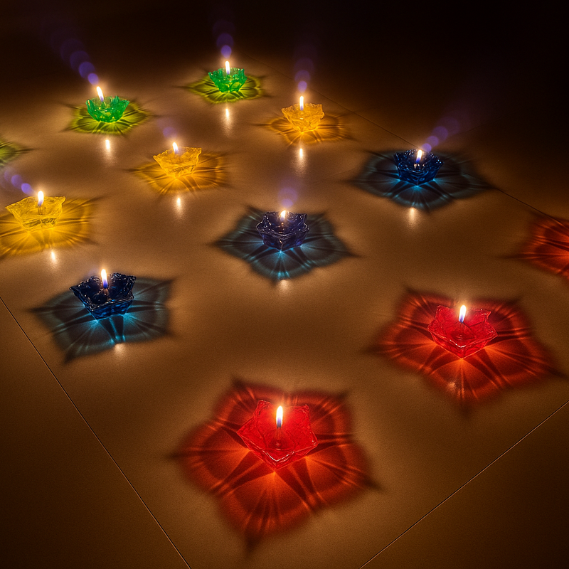 3D REFLECTIVE DIYA SET- FESTIVAL DIWALI DECOR