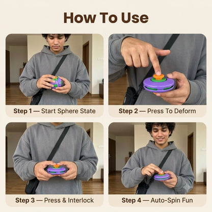 Spinzy™ - Fidget Toy | Push & Play Ball | 360° Motion