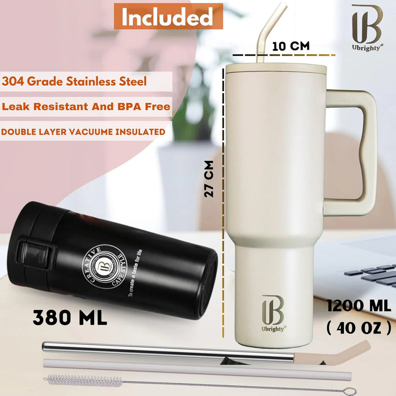 1200ML Tumbler with Lid & Straw