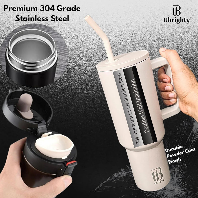 1200ML Tumbler with Lid & Straw