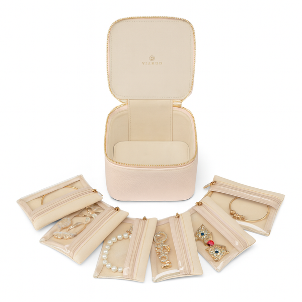 Portable Jewellery Organizer Bag with Zipper Pouches