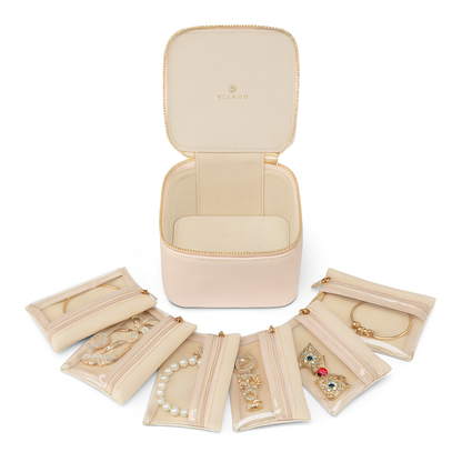 Travel Jewellery Organizer with 6 Zipper Pouches