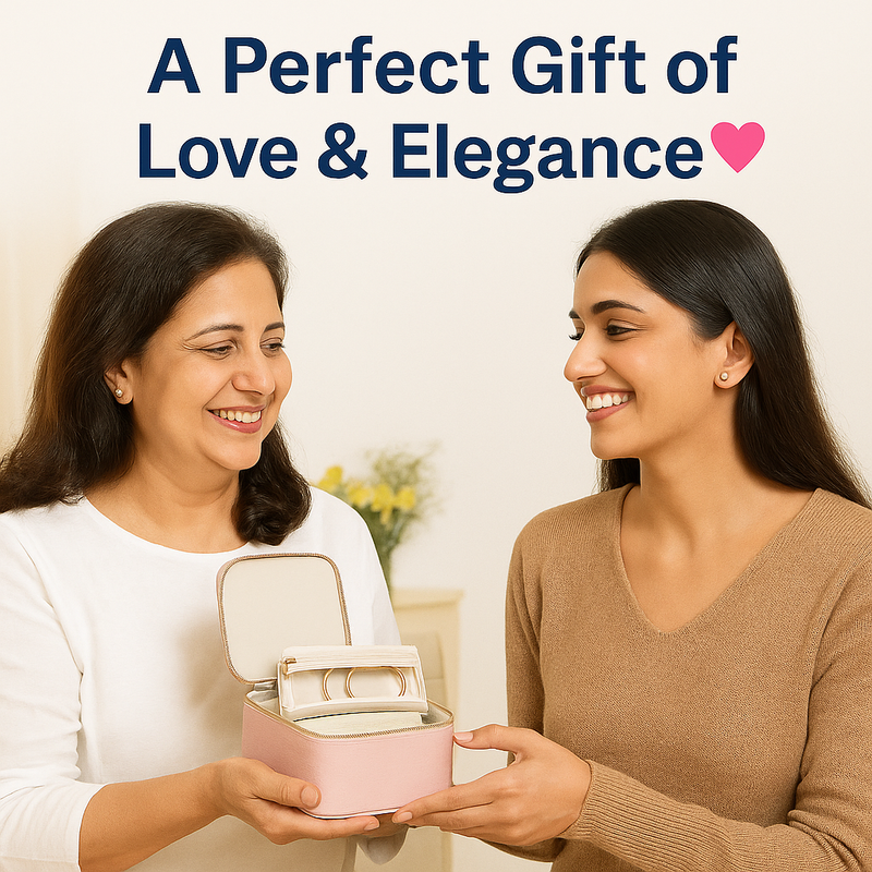 Portable Jewellery Organizer Bag with Zipper Pouches