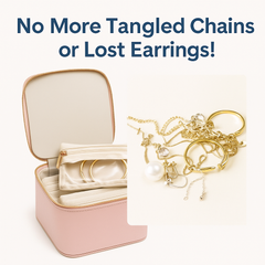 Portable Jewellery Organizer Bag with Zipper Pouches