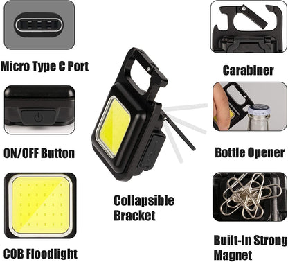 Multipurpose Flashlight Keychain